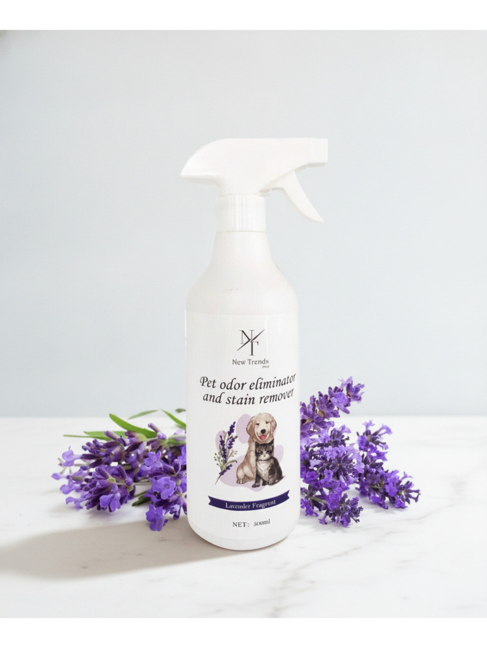 Pet Odor & Stain Remover Spray 500ml Lavender Scent for Dogs and Cats Household
